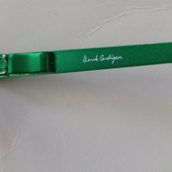 Derek Cardigan Green Metallic Prescription Glasses 55-18-140 & Bonus Black Case - Picture 10 of 13